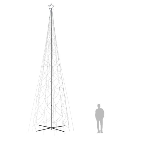 Choinka stożkowa, 3000 niebieskich diod LED, 230x800 cm