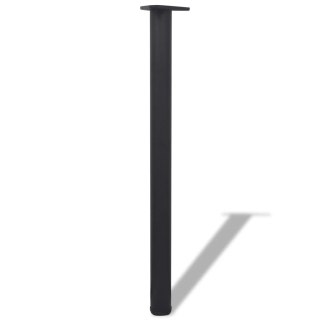 4 Nogi do stołu z regulacją wysokości Czarne 870 mm