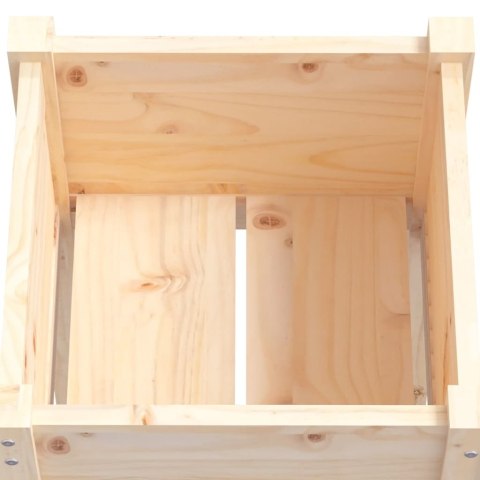 Donice ogrodowe, 2 szt., 40x40x70 cm, lite drewno sosnowe