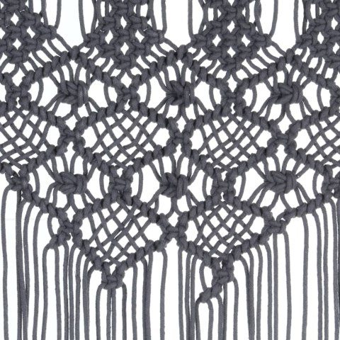 Zasłona z makramy, antracyt, 140 x 240 cm, bawełna