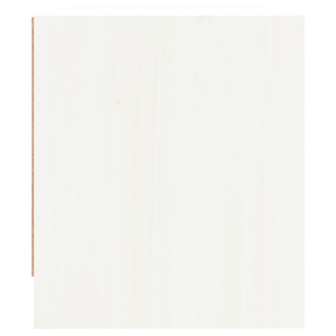 Szafki nocne, 2 szt., białe, 40x31x35,5 cm, lite drewno sosnowe