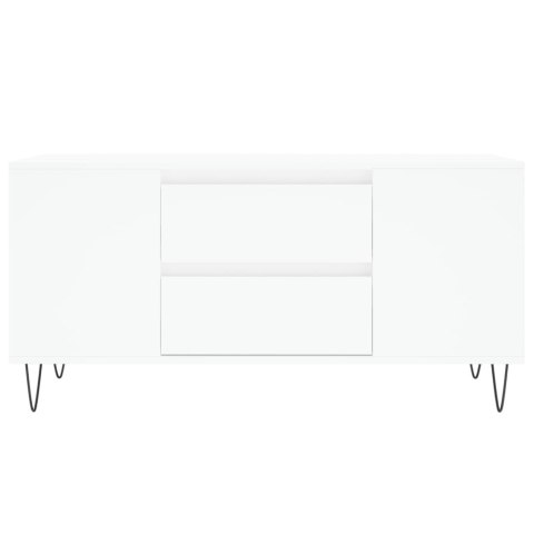 Stolik kawowy, biały, 102x44,5x50 cm, materiał drewnopochodny
