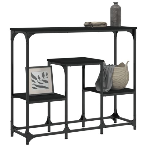 Stolik konsolowy, czarny, 89,5x28x76cm, materiał drewnopochodny