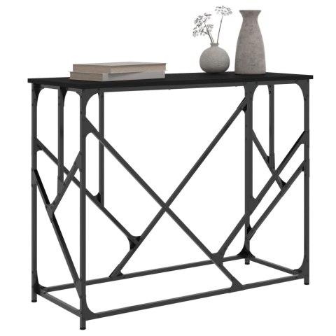 Stolik konsolowy, czarny, 100x40x80 cm, materiał drewnopochodny