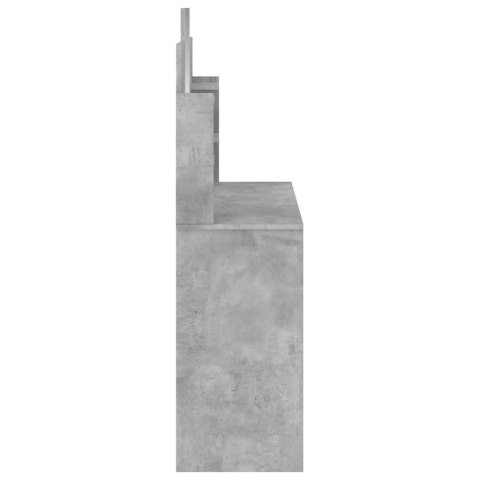 Toaletka z lustrem, szarość betonu, 96x39x142 cm