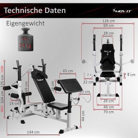 MOVIT Stacja fitness , biała