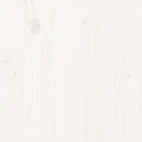 Rabata ogrodowa z płotkiem, biała, 150x50x70 cm, drewno sosnowe