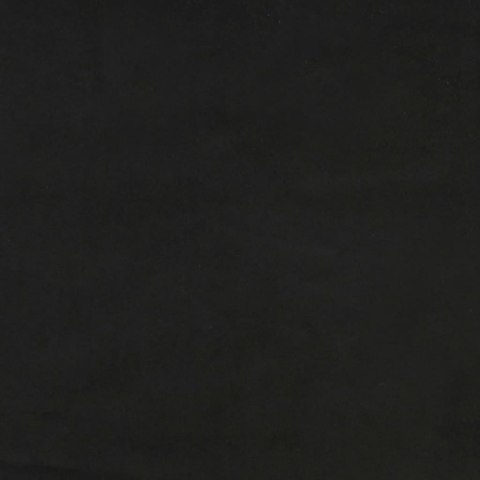 Rama łóżka z zagłówkiem, czarna, 200x200 cm, aksamitna