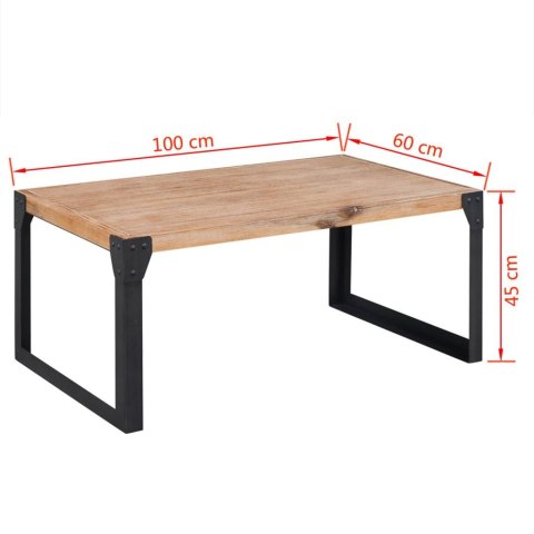 Stolik kawowy z drewna akacjowego 100x60x45 cm
