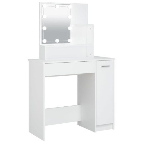 Toaletka z oświetleniem LED, biała, 86,5x35x136 cm
