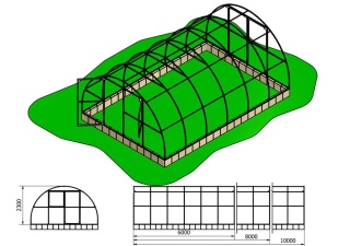 Szklarnia Primus 4x6m 24m2 H=230cm poliwęglan 4mm
