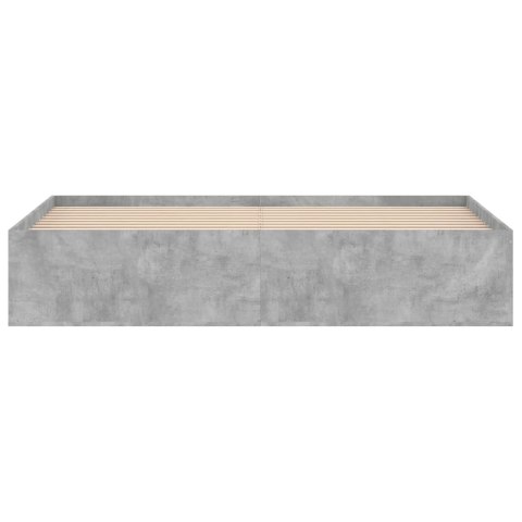 Rama łóżka, szarość betonu, 180x200 cm, super king size