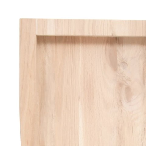 Półka, 100x50x6 cm, surowe lite drewno dębowe
