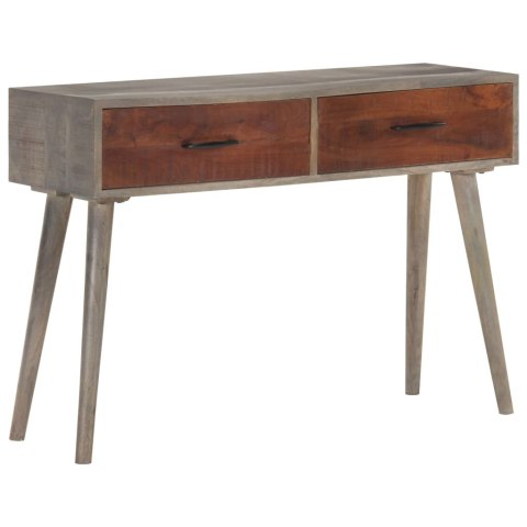 Stolik typu konsola, 110x35x75 cm, lite, surowe drewno mango