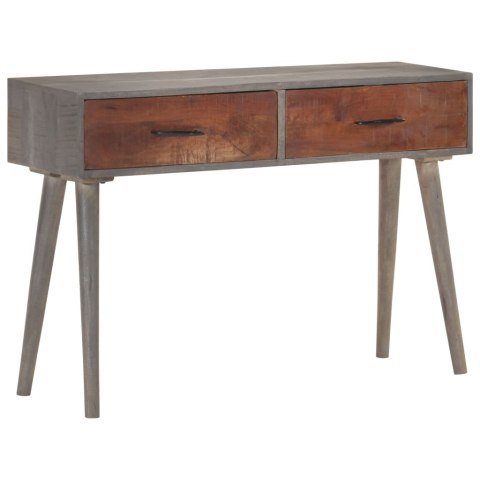 Stolik typu konsola, 110x35x75 cm, lite, surowe drewno mango