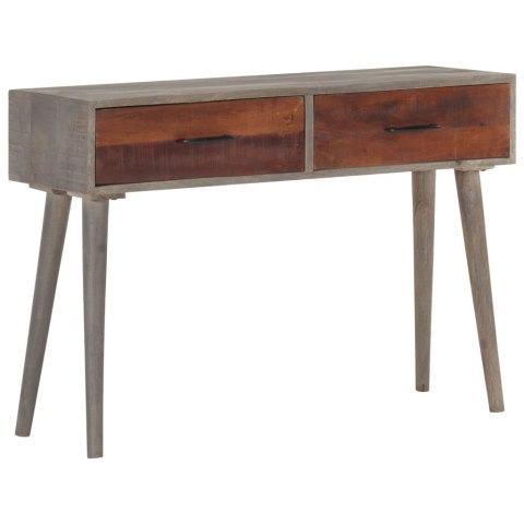 Stolik typu konsola, 110x35x75 cm, lite, surowe drewno mango