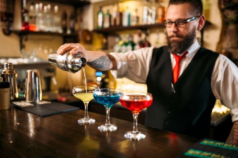Zestaw barmański shaker do drinków CHESTER stojak 12 elementów