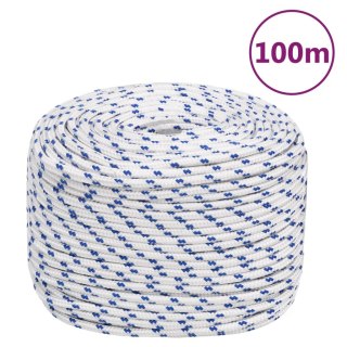 Linka żeglarska, biała, 10 mm, 100 m, polipropylen