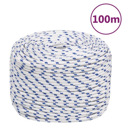 Linka żeglarska, biała, 10 mm, 100 m, polipropylen