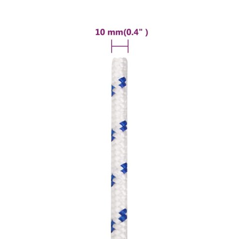 Linka żeglarska, biała, 10 mm, 100 m, polipropylen