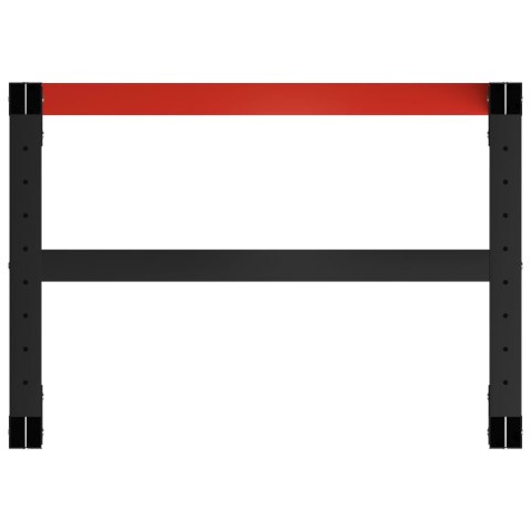 Metalowa rama pod blat roboczy, 80x57x79 cm, czarno-czerwona