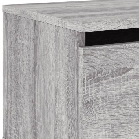 Wiszące szafki nocne z LED, 2 szt., szary dąb sonoma