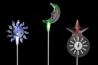 Lampki solarne 3 sztuki, kolorowe LED, zestaw