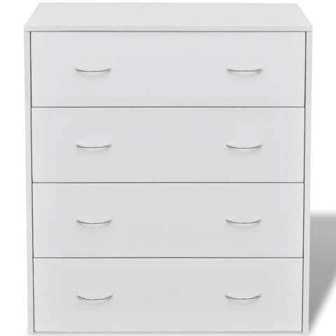 Komoda z 4 szufladami, 60 x 30,5 x 71 cm, biała