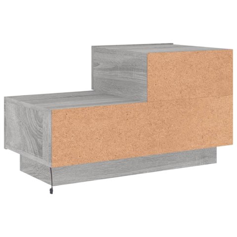 Szafka nocna z LED, szary dąb sonoma, 70x36x40,5 cm