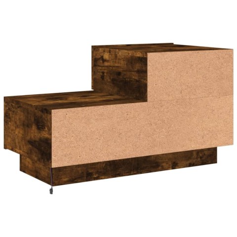 Szafka nocna z oświetleniem LED, przydymiony dąb, 70x36x40,5 cm