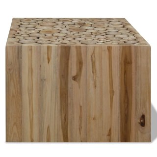 Stolik kawowy z drewna tekowego, 50 x 50 x 35 cm