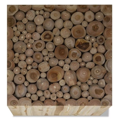 Stolik kawowy z drewna tekowego, 50 x 50 x 35 cm