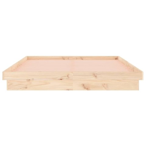 Rama łóżka z LED, 150x200 cm, King Size, lite drewno
