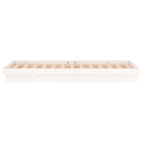 Rama łóżka z LED, 90x200 cm, lite drewno