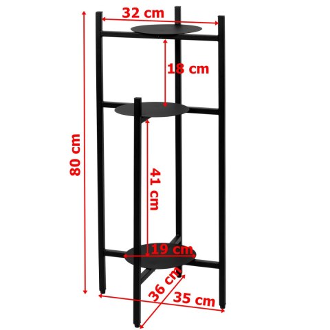 Kwietnik metalowy loft TRETORRI RUSTIC stojak na kwiaty