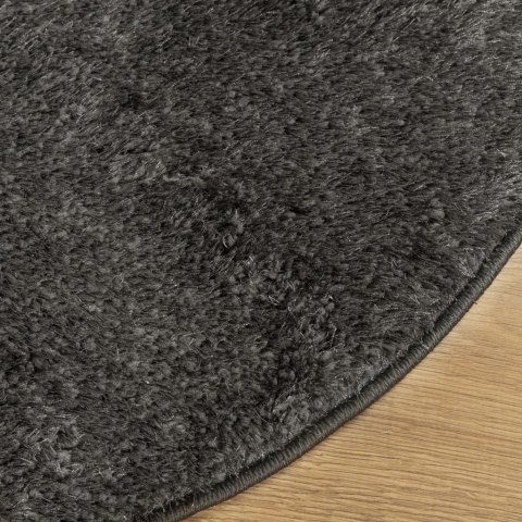 Dywan ISTAN z długim runem, połyskujący, antracytowy, Ø 160 cm
