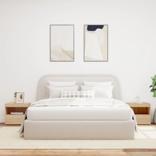 Szafki nocne z LED, 2 szt., dąb sonoma, 50x40x45 cm