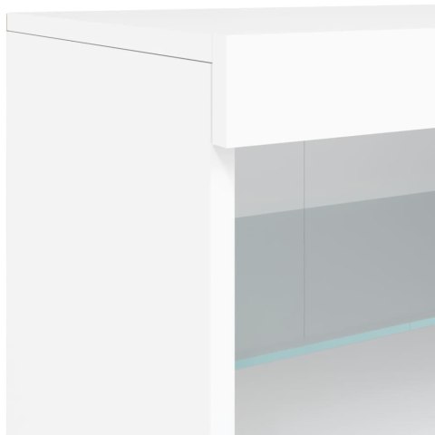 Szafka z oświetleniem LED, biała, 60x37x67 cm