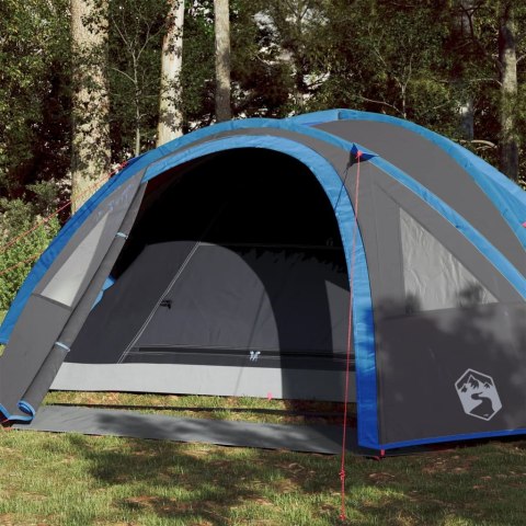 Namiot kempingowy, 4-os., niebieski, 300x250x132 cm, tafta 185T