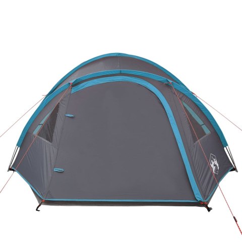 Namiot kempingowy, 4-os., niebieski, 300x250x132 cm, tafta 185T
