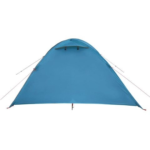 Namiot kempingowy, 4-os., niebieski, 300x250x132 cm, tafta 185T