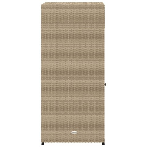 Szafka ogrodowa, beżowa, 55x55x111 cm, polirattan