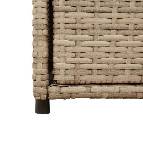 Szafka ogrodowa, beżowa, 55x55x111 cm, polirattan