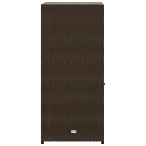 Szafka ogrodowa, brązowa, 55x55x111 cm, polirattan