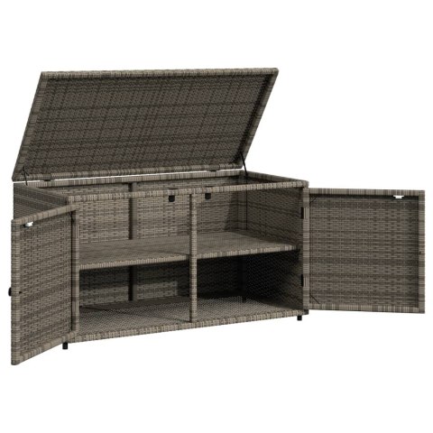 Szafka ogrodowa, szara, 110x55x60,5 cm, polirattan