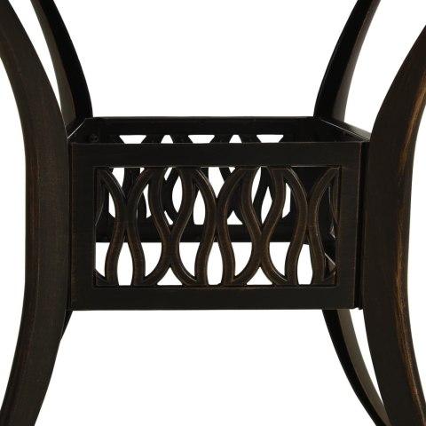 Stół ogrodowy, brązowy, 90x90x74 cm, odlewane aluminium