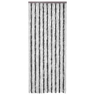 Zasłona przeciwko owadom, szaro-biała, 90x200 cm, szenil