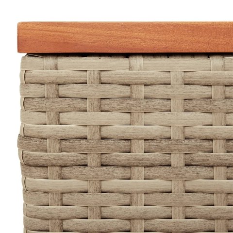 Stoliki ogrodowe, 2 szt., beżowe, 55x34x37 cm