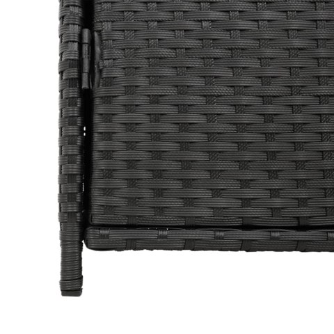 Szafka ogrodowa, czarna, 55x59x80 cm, polirattan