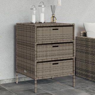 Szafka ogrodowa, szara, 55x59x80 cm, polirattan